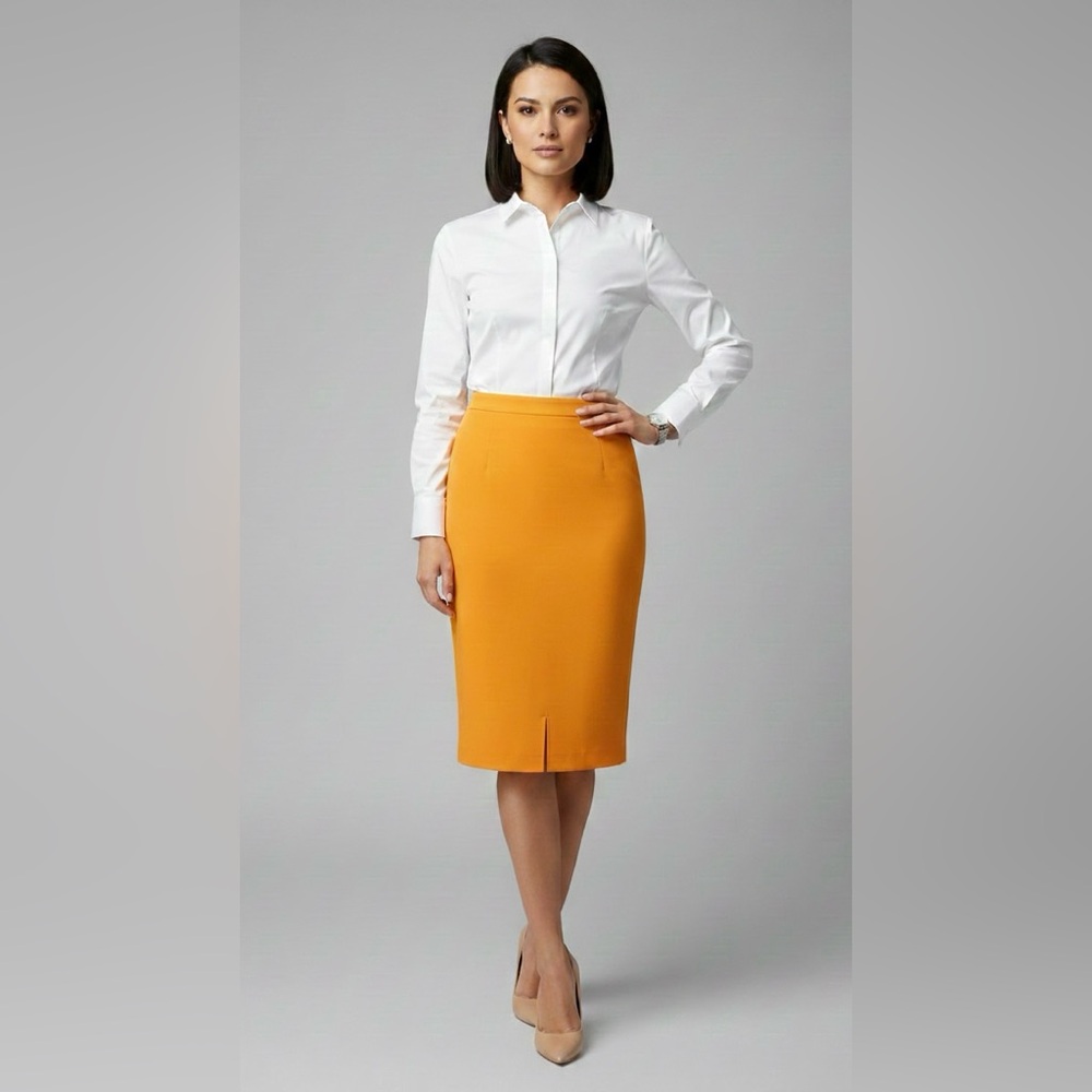 Ann Taylor Factory Marigold Yellow Pencil Skirt NWT — Size 0